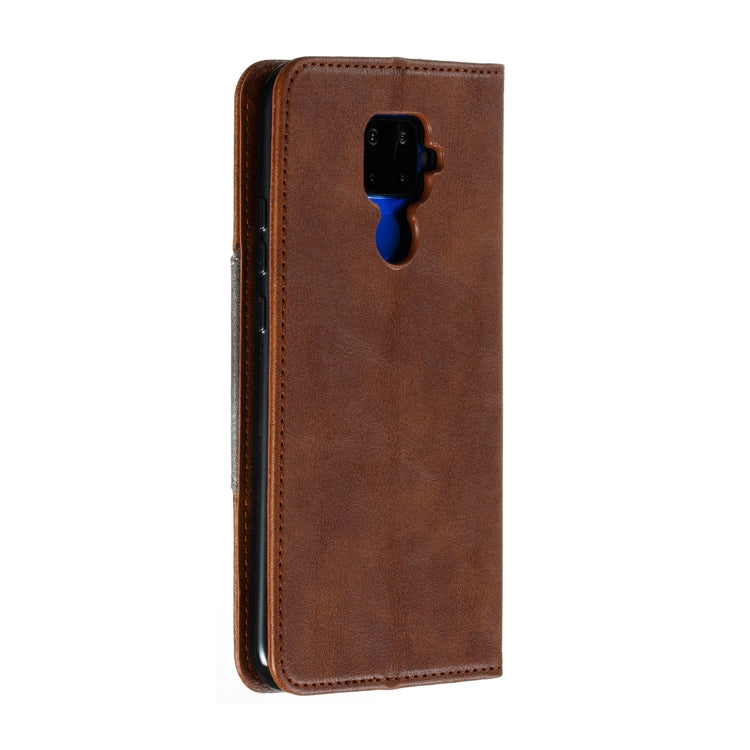 For Huawei Mate 30 Lite / Nova 5i Pro Splicing Color Magnetic Hem Horizontal Flip Leather Case with Holder & Card Slots