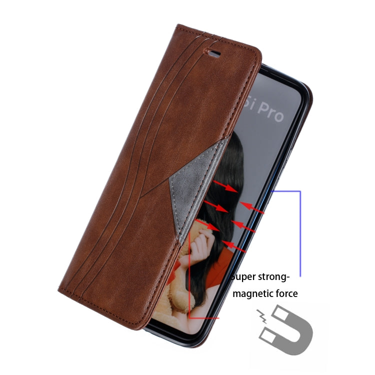 For Huawei Mate 30 Lite / Nova 5i Pro Splicing Color Magnetic Hem Horizontal Flip Leather Case with Holder & Card Slots