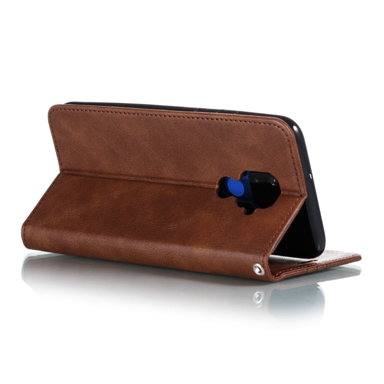 For Huawei Mate 30 Lite / Nova 5i Pro Splicing Color Magnetic Hem Horizontal Flip Leather Case with Holder & Card Slots