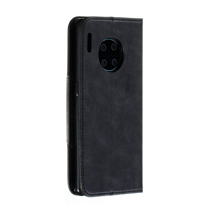 For Huawei Mate 30 Pro Splicing Color Magnetic Hem Horizontal Flip Leather Case with Holder & Card Slots
