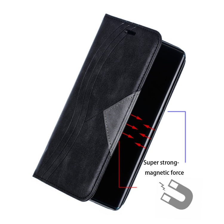 For Huawei Mate 30 Pro Splicing Color Magnetic Hem Horizontal Flip Leather Case with Holder & Card Slots