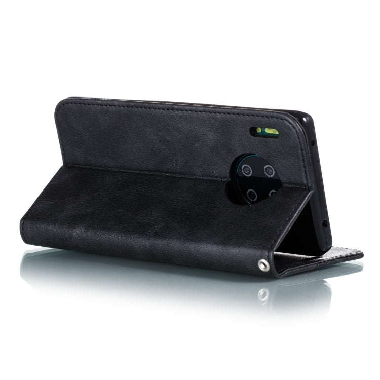 For Huawei Mate 30 Pro Splicing Color Magnetic Hem Horizontal Flip Leather Case with Holder & Card Slots