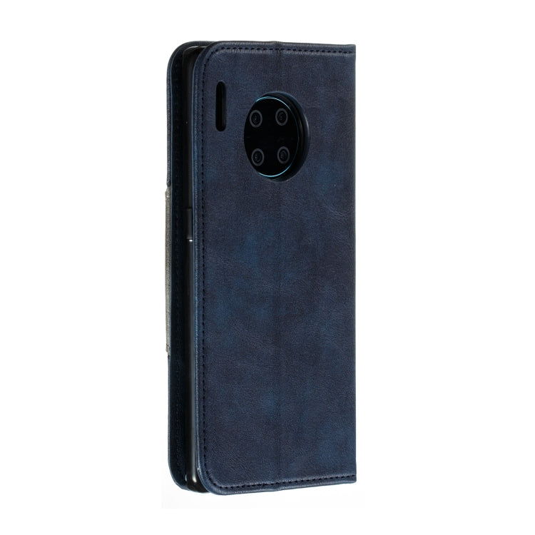 For Huawei Mate 30 Pro Splicing Color Magnetic Hem Horizontal Flip Leather Case with Holder & Card Slots