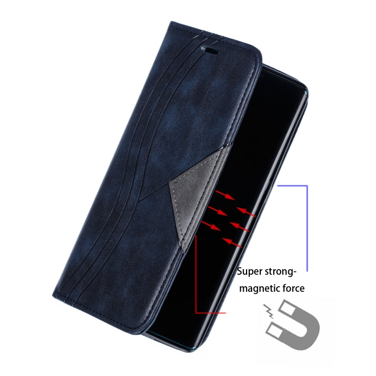 For Huawei Mate 30 Pro Splicing Color Magnetic Hem Horizontal Flip Leather Case with Holder & Card Slots