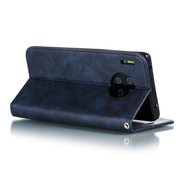 For Huawei Mate 30 Pro Splicing Color Magnetic Hem Horizontal Flip Leather Case with Holder & Card Slots