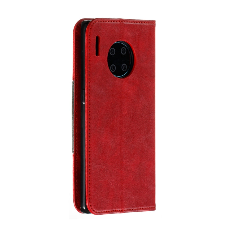 For Huawei Mate 30 Pro Splicing Color Magnetic Hem Horizontal Flip Leather Case with Holder & Card Slots