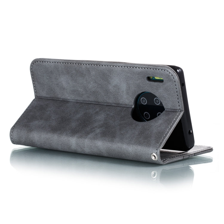 For Huawei Mate 30 Pro Splicing Color Magnetic Hem Horizontal Flip Leather Case with Holder & Card Slots