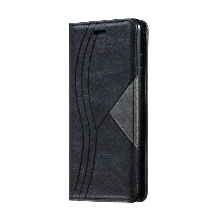 For Huawei P20 Splicing Color Magnetic Hem Horizontal Flip Leather Case with Holder & Card Slots
