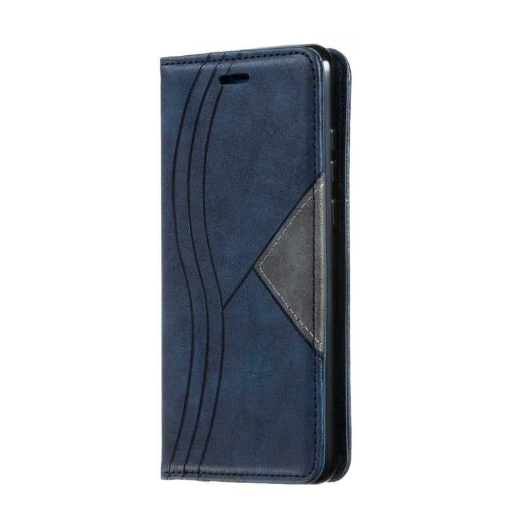 For Huawei P20 Splicing Color Magnetic Hem Horizontal Flip Leather Case with Holder & Card Slots