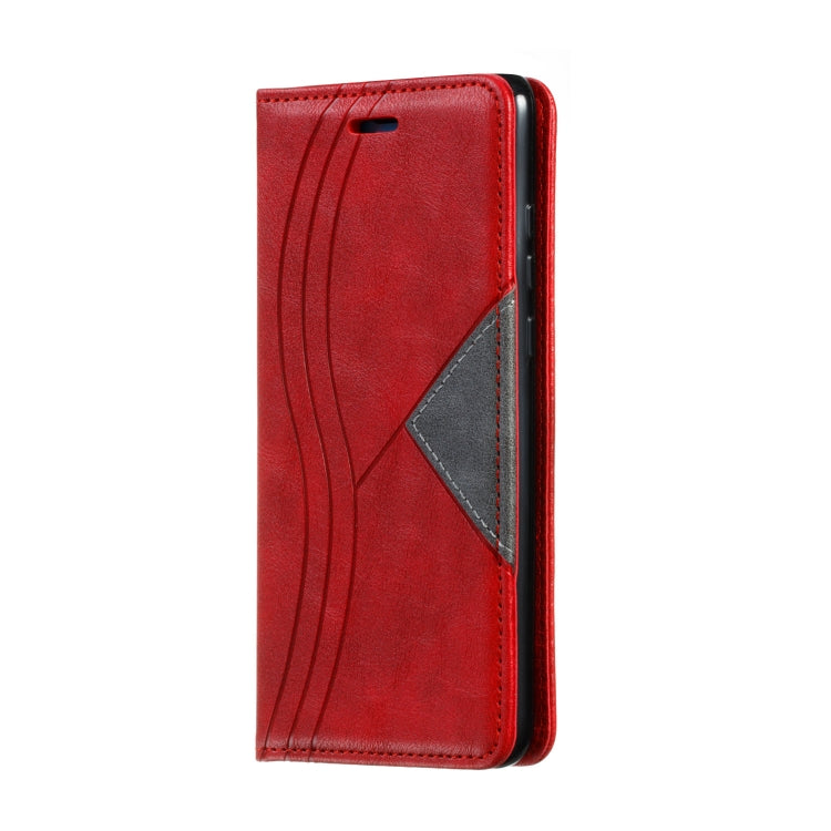 For Huawei P20 Splicing Color Magnetic Hem Horizontal Flip Leather Case with Holder & Card Slots