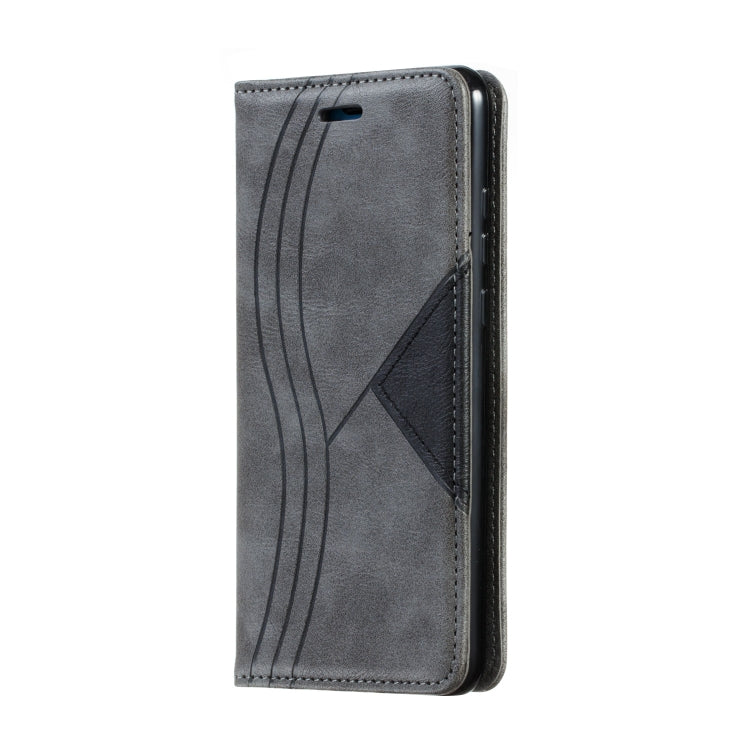 For Huawei P20 Splicing Color Magnetic Hem Horizontal Flip Leather Case with Holder & Card Slots