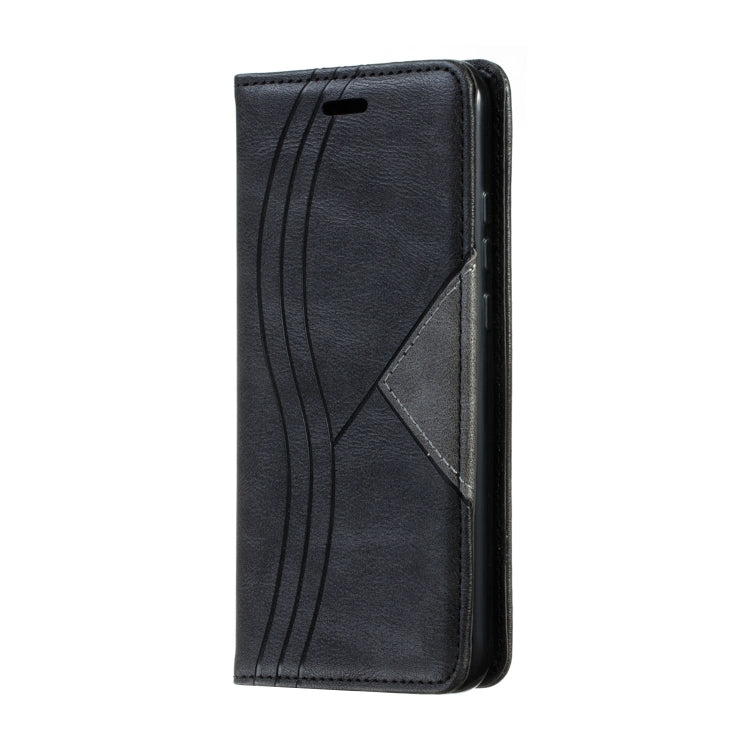 For Huawei P20 Lite Splicing Color Magnetic Hem Horizontal Flip Leather Case with Holder & Card Slots