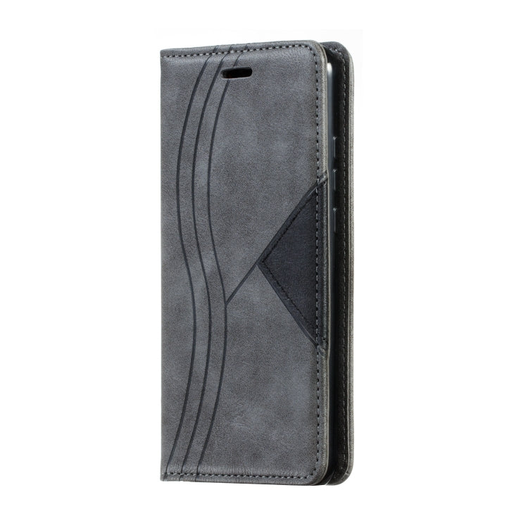 For Huawei P20 Lite Splicing Color Magnetic Hem Horizontal Flip Leather Case with Holder & Card Slots