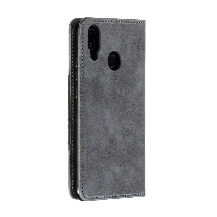 For Huawei P20 Lite Splicing Color Magnetic Hem Horizontal Flip Leather Case with Holder & Card Slots