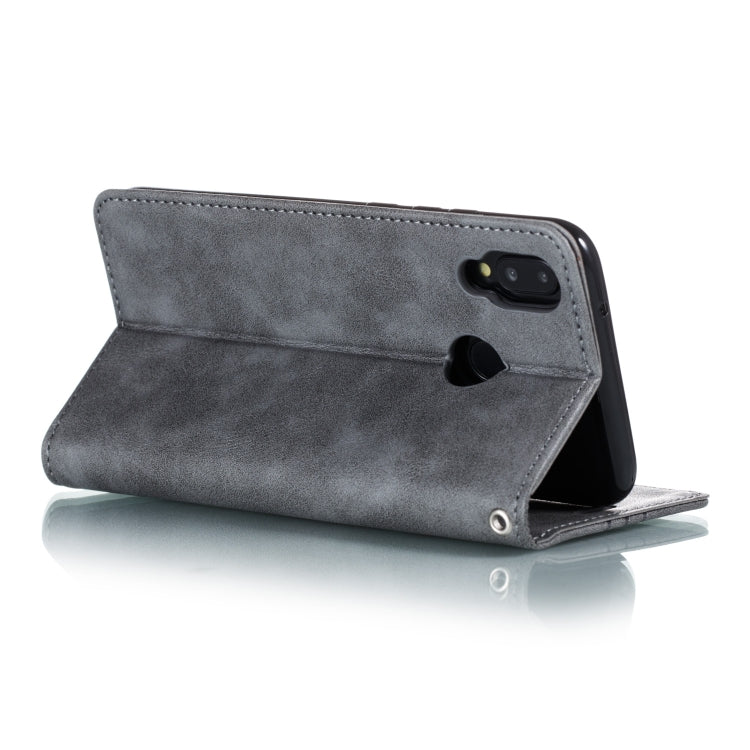 For Huawei P20 Lite Splicing Color Magnetic Hem Horizontal Flip Leather Case with Holder & Card Slots