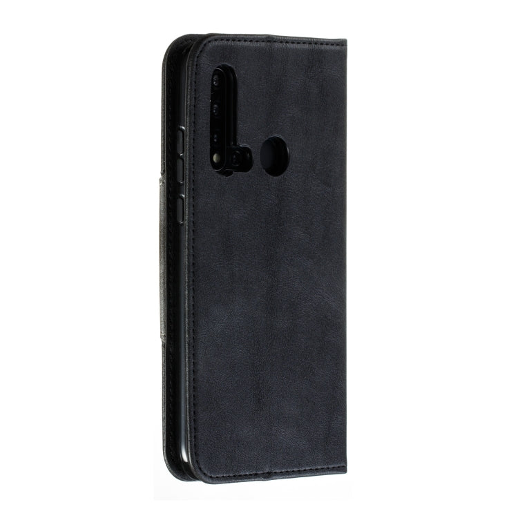 For Huawei P20 Lite 2019 / Nova 5i Splicing Color Magnetic Hem Horizontal Flip Leather Case with Holder & Card Slots