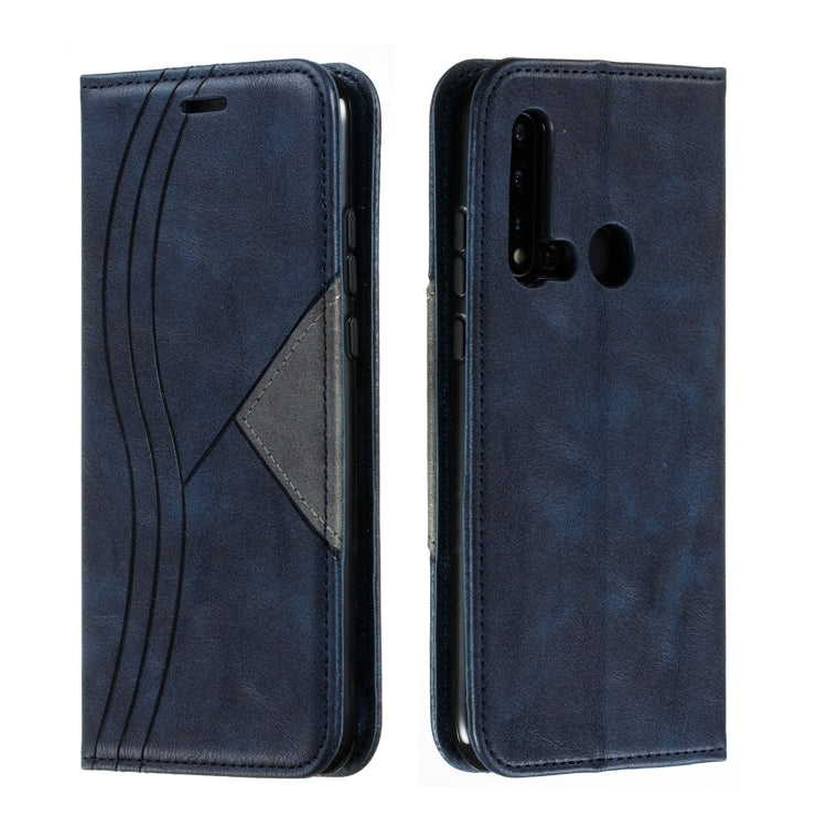 For Huawei P20 Lite 2019 / Nova 5i Splicing Color Magnetic Hem Horizontal Flip Leather Case with Holder & Card Slots