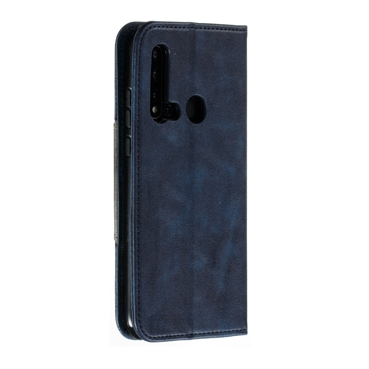 For Huawei P20 Lite 2019 / Nova 5i Splicing Color Magnetic Hem Horizontal Flip Leather Case with Holder & Card Slots