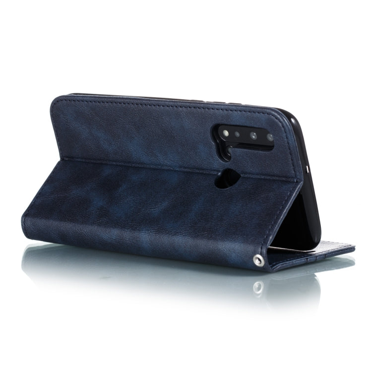 For Huawei P20 Lite 2019 / Nova 5i Splicing Color Magnetic Hem Horizontal Flip Leather Case with Holder & Card Slots