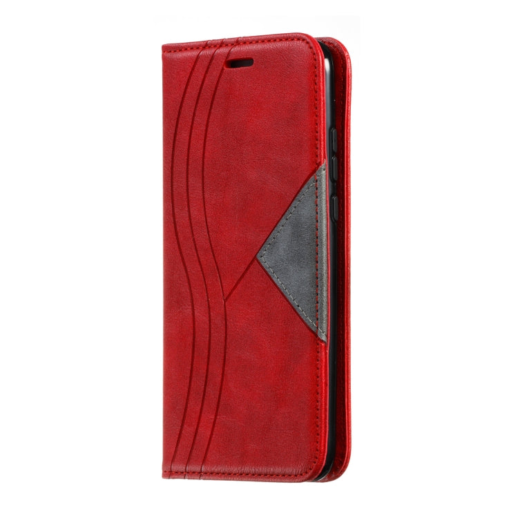 For Huawei P20 Lite 2019 / Nova 5i Splicing Color Magnetic Hem Horizontal Flip Leather Case with Holder & Card Slots