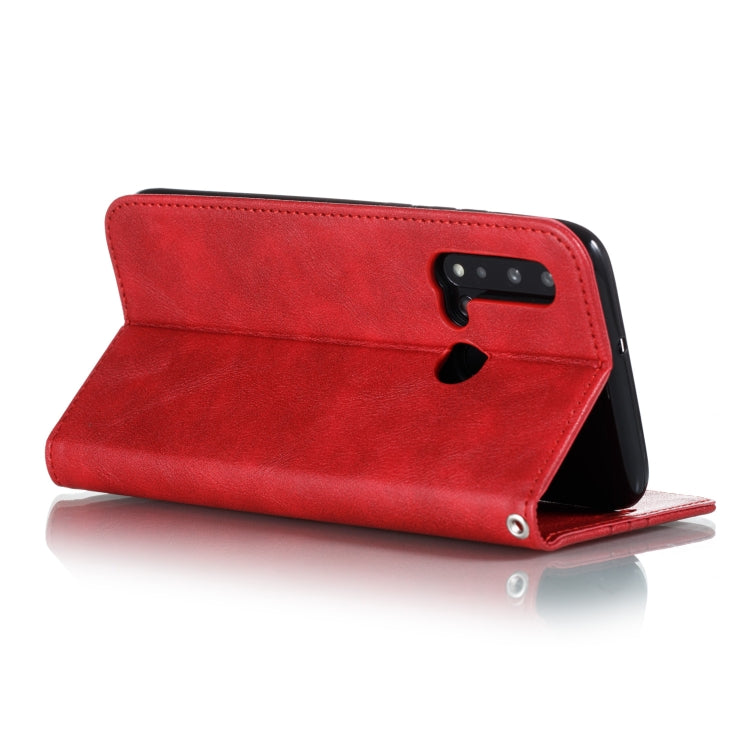 For Huawei P20 Lite 2019 / Nova 5i Splicing Color Magnetic Hem Horizontal Flip Leather Case with Holder & Card Slots
