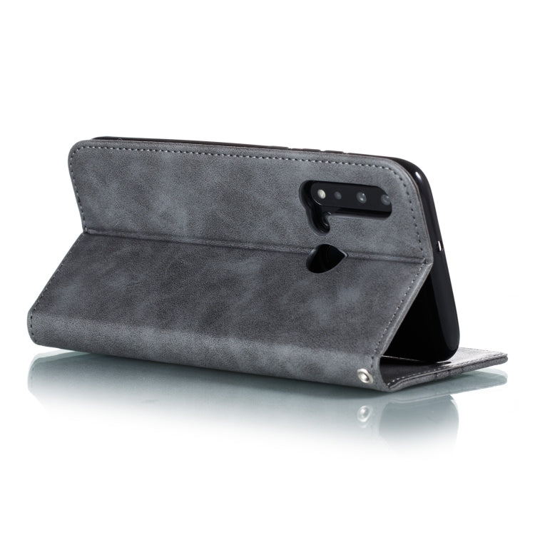 For Huawei P20 Lite 2019 / Nova 5i Splicing Color Magnetic Hem Horizontal Flip Leather Case with Holder & Card Slots