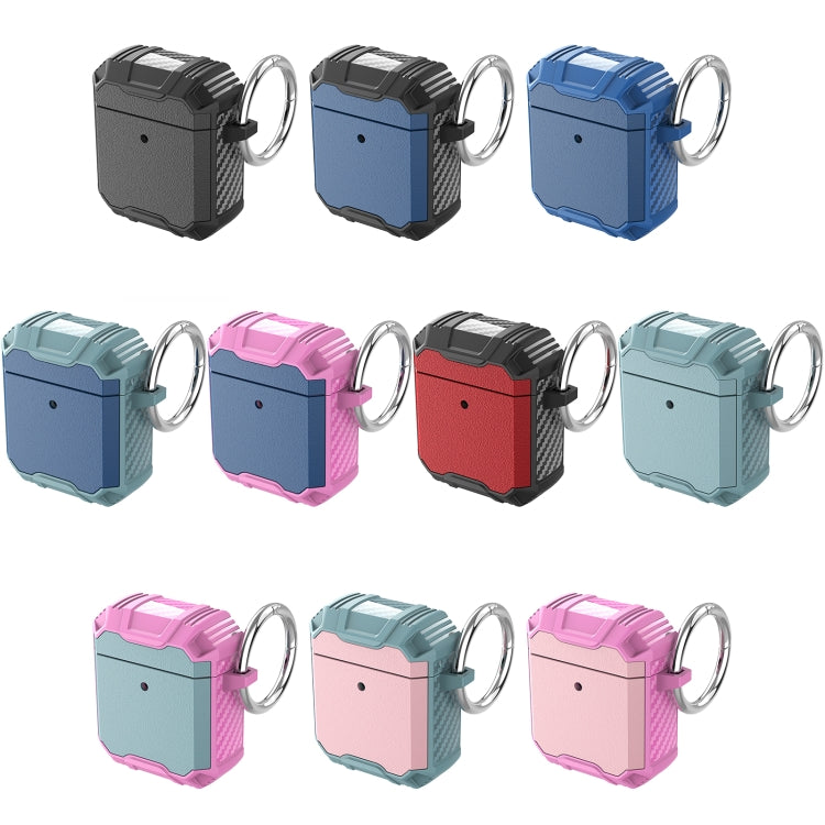 Wireless Earphone TPU + PC Shockproof Case with Hook For AirPods 1 / 2