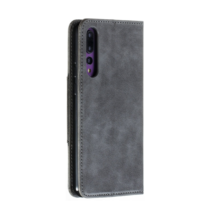 For Huawei P20 Pro / P20 Plus Splicing Color Magnetic Hem Horizontal Flip Leather Case with Holder & Card Slots