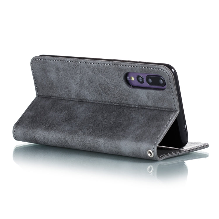 For Huawei P20 Pro / P20 Plus Splicing Color Magnetic Hem Horizontal Flip Leather Case with Holder & Card Slots