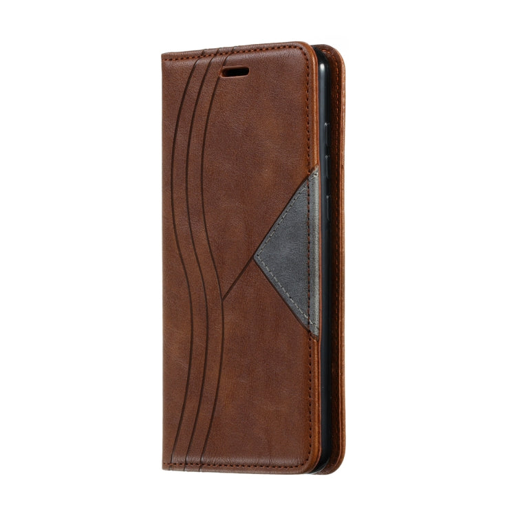 For Huawei P20 Pro / P20 Plus Splicing Color Magnetic Hem Horizontal Flip Leather Case with Holder & Card Slots