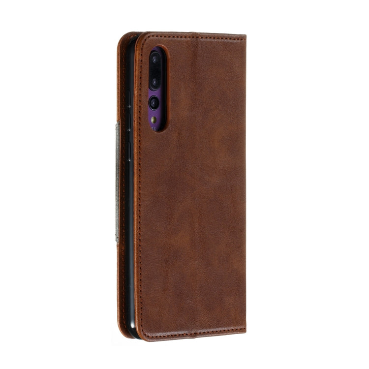 For Huawei P20 Pro / P20 Plus Splicing Color Magnetic Hem Horizontal Flip Leather Case with Holder & Card Slots