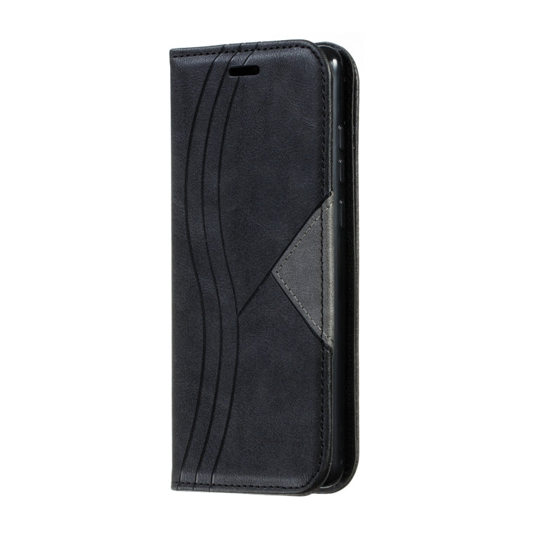 For Huawei P30 Splicing Color Magnetic Hem Horizontal Flip Leather Case with Holder & Card Slots