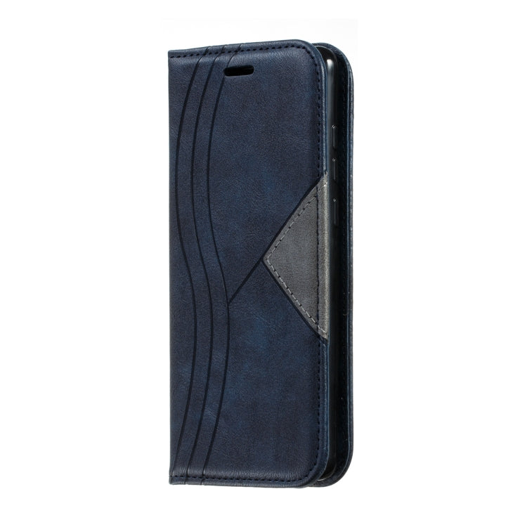 For Huawei P30 Splicing Color Magnetic Hem Horizontal Flip Leather Case with Holder & Card Slots