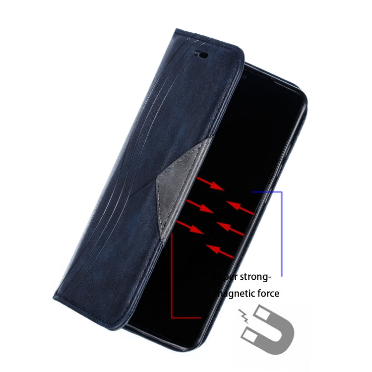 For Huawei P30 Splicing Color Magnetic Hem Horizontal Flip Leather Case with Holder & Card Slots