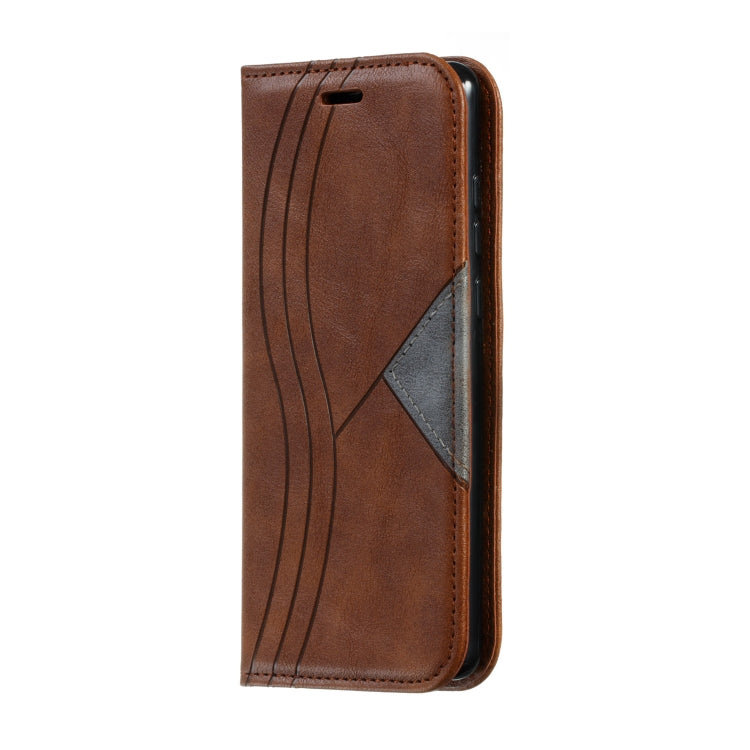 For Huawei P30 Splicing Color Magnetic Hem Horizontal Flip Leather Case with Holder & Card Slots