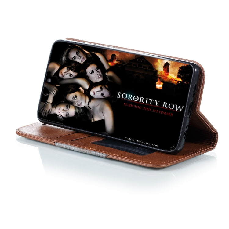 For Huawei P30 Splicing Color Magnetic Hem Horizontal Flip Leather Case with Holder & Card Slots
