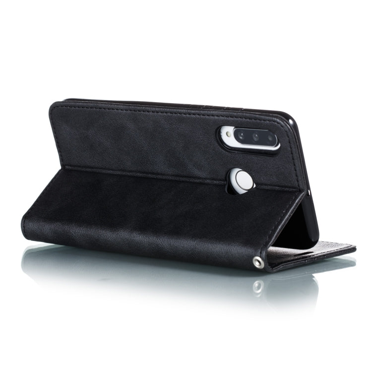For Huawei P30 Lite / Nova 4e Splicing Color Magnetic Hem Horizontal Flip Leather Case with Holder & Card Slots