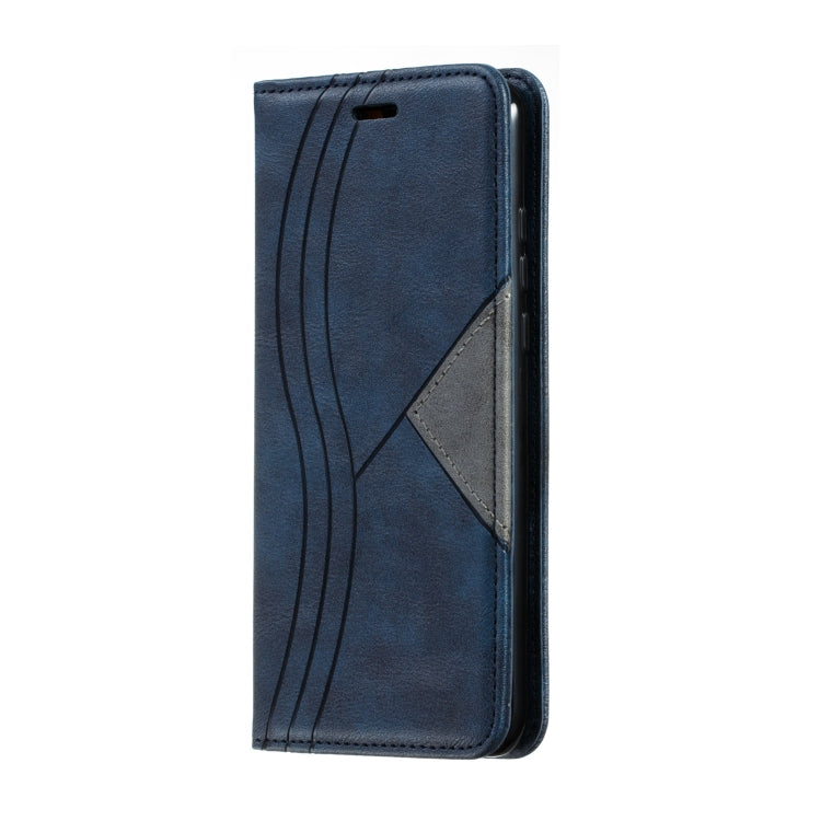 For Huawei P30 Lite / Nova 4e Splicing Color Magnetic Hem Horizontal Flip Leather Case with Holder & Card Slots