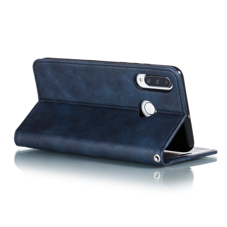 For Huawei P30 Lite / Nova 4e Splicing Color Magnetic Hem Horizontal Flip Leather Case with Holder & Card Slots