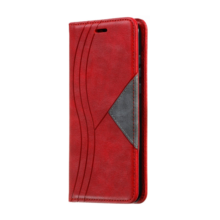 For Huawei P30 Lite / Nova 4e Splicing Color Magnetic Hem Horizontal Flip Leather Case with Holder & Card Slots