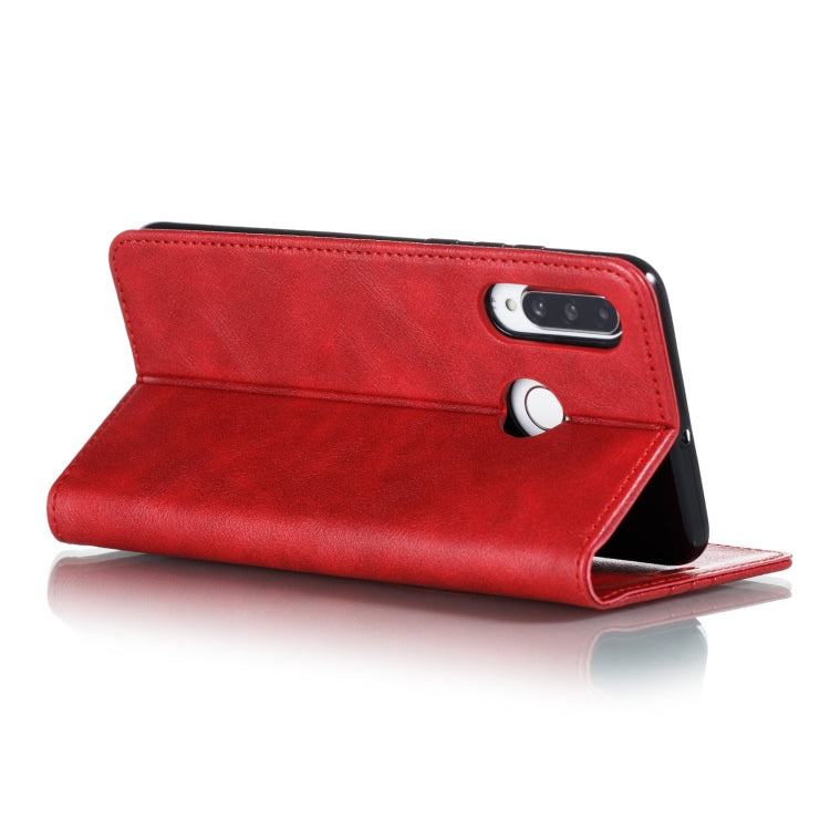 For Huawei P30 Lite / Nova 4e Splicing Color Magnetic Hem Horizontal Flip Leather Case with Holder & Card Slots