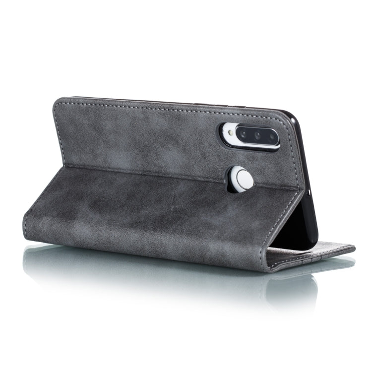 For Huawei P30 Lite / Nova 4e Splicing Color Magnetic Hem Horizontal Flip Leather Case with Holder & Card Slots
