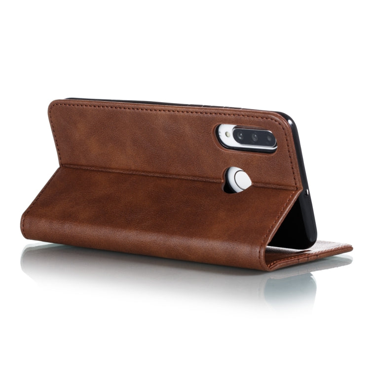 For Huawei P30 Lite / Nova 4e Splicing Color Magnetic Hem Horizontal Flip Leather Case with Holder & Card Slots