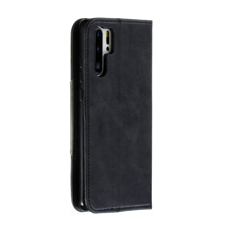 For Huawei P30 Pro Splicing Color Magnetic Hem Horizontal Flip Leather Case with Holder & Card Slots