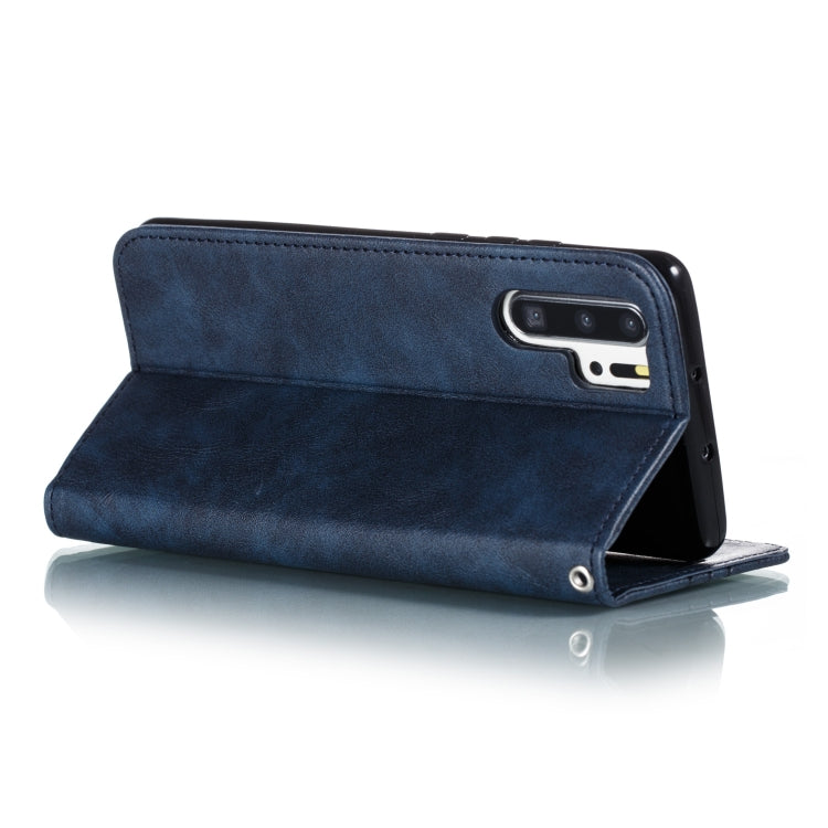 For Huawei P30 Pro Splicing Color Magnetic Hem Horizontal Flip Leather Case with Holder & Card Slots