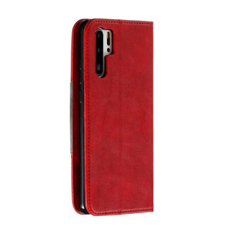 For Huawei P30 Pro Splicing Color Magnetic Hem Horizontal Flip Leather Case with Holder & Card Slots