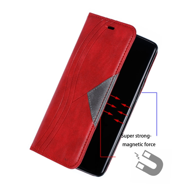 For Huawei P30 Pro Splicing Color Magnetic Hem Horizontal Flip Leather Case with Holder & Card Slots