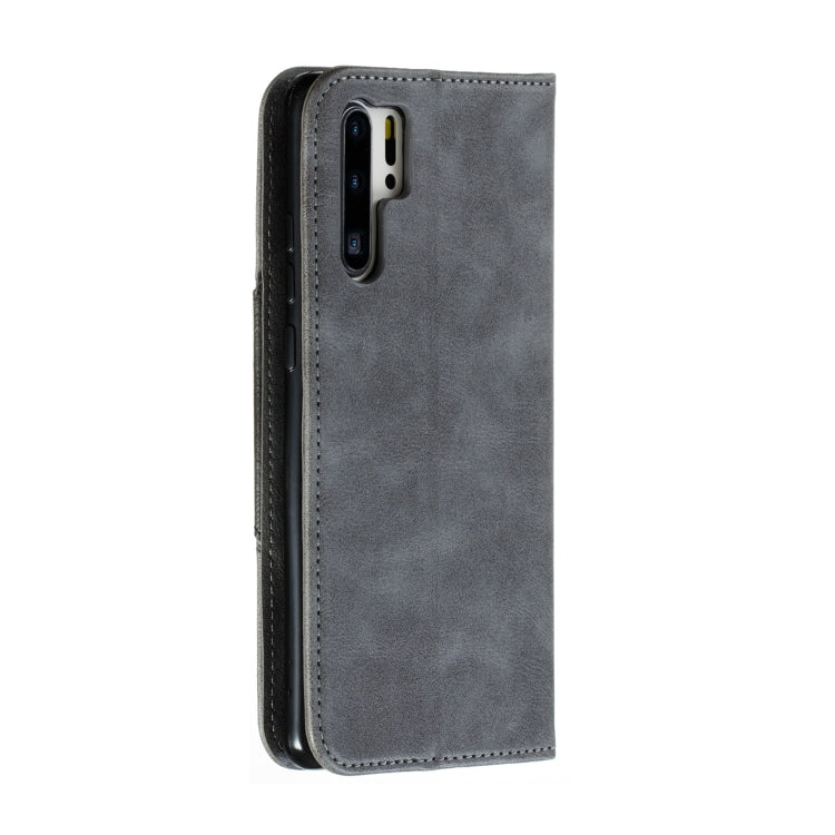 For Huawei P30 Pro Splicing Color Magnetic Hem Horizontal Flip Leather Case with Holder & Card Slots