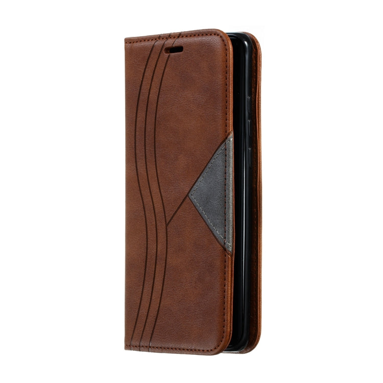 For Huawei P30 Pro Splicing Color Magnetic Hem Horizontal Flip Leather Case with Holder & Card Slots