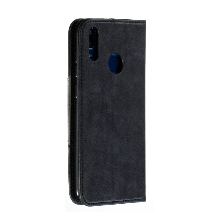 For Huawei Y7 2019 / Enjoy 9 / Y7 Prime 2019 / Y7 Pro 2019 Splicing Color Magnetic Hem Horizontal Flip Leather Case with Holder & Card Slots